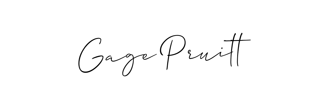 Also we have Gage Pruitt name is the best signature style. Create professional handwritten signature collection using Allison_Script autograph style. Gage Pruitt signature style 2 images and pictures png