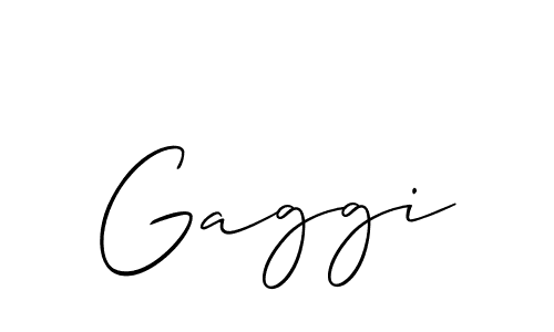 Create a beautiful signature design for name Gaggi. With this signature (Allison_Script) fonts, you can make a handwritten signature for free. Gaggi signature style 2 images and pictures png