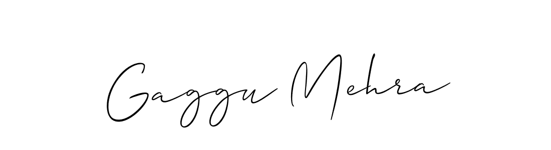 Create a beautiful signature design for name Gaggu Mehra. With this signature (Allison_Script) fonts, you can make a handwritten signature for free. Gaggu Mehra signature style 2 images and pictures png