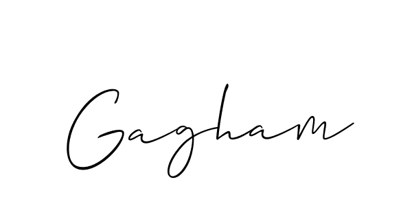 The best way (Allison_Script) to make a short signature is to pick only two or three words in your name. The name Gagham include a total of six letters. For converting this name. Gagham signature style 2 images and pictures png