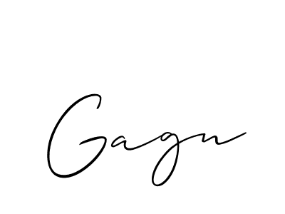 Design your own signature with our free online signature maker. With this signature software, you can create a handwritten (Allison_Script) signature for name Gagn. Gagn signature style 2 images and pictures png