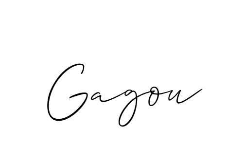 Design your own signature with our free online signature maker. With this signature software, you can create a handwritten (Allison_Script) signature for name Gagou. Gagou signature style 2 images and pictures png