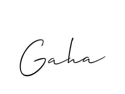 Make a beautiful signature design for name Gaha. With this signature (Allison_Script) style, you can create a handwritten signature for free. Gaha signature style 2 images and pictures png