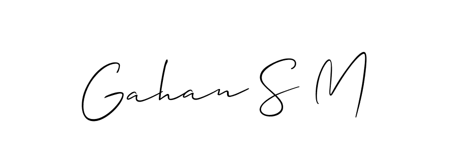 It looks lik you need a new signature style for name Gahan S M. Design unique handwritten (Allison_Script) signature with our free signature maker in just a few clicks. Gahan S M signature style 2 images and pictures png