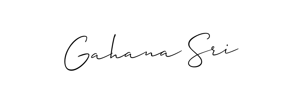 Create a beautiful signature design for name Gahana Sri. With this signature (Allison_Script) fonts, you can make a handwritten signature for free. Gahana Sri signature style 2 images and pictures png