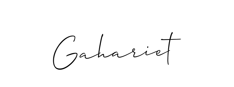 Also we have Gahariet name is the best signature style. Create professional handwritten signature collection using Allison_Script autograph style. Gahariet signature style 2 images and pictures png