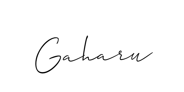 How to make Gaharu signature? Allison_Script is a professional autograph style. Create handwritten signature for Gaharu name. Gaharu signature style 2 images and pictures png