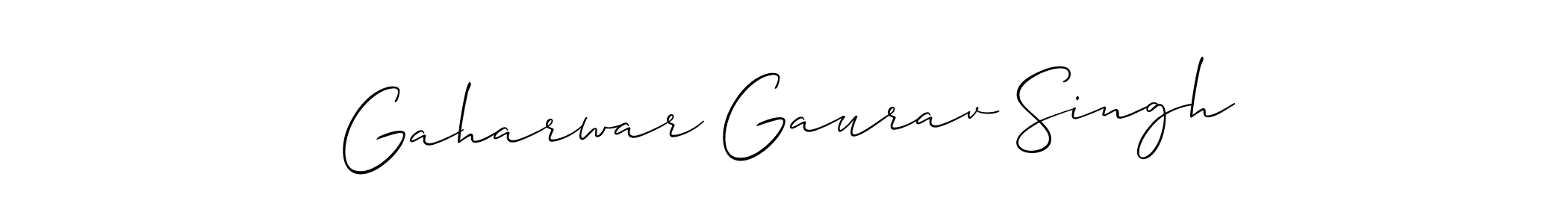 Create a beautiful signature design for name Gaharwar Gaurav Singh. With this signature (Allison_Script) fonts, you can make a handwritten signature for free. Gaharwar Gaurav Singh signature style 2 images and pictures png