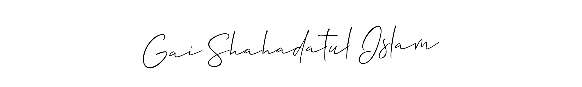 You should practise on your own different ways (Allison_Script) to write your name (Gai Shahadatul Islam) in signature. don't let someone else do it for you. Gai Shahadatul Islam signature style 2 images and pictures png