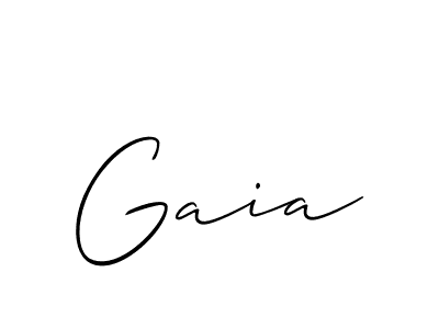 Use a signature maker to create a handwritten signature online. With this signature software, you can design (Allison_Script) your own signature for name Gaia. Gaia signature style 2 images and pictures png