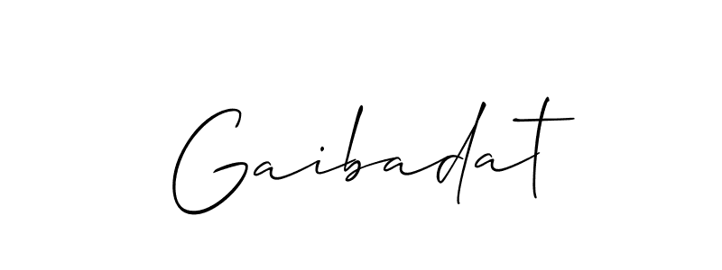 Design your own signature with our free online signature maker. With this signature software, you can create a handwritten (Allison_Script) signature for name Gaibadat. Gaibadat signature style 2 images and pictures png
