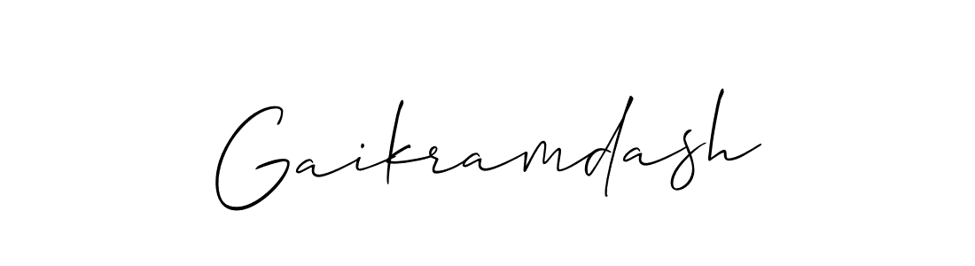 Make a beautiful signature design for name Gaikramdash. With this signature (Allison_Script) style, you can create a handwritten signature for free. Gaikramdash signature style 2 images and pictures png