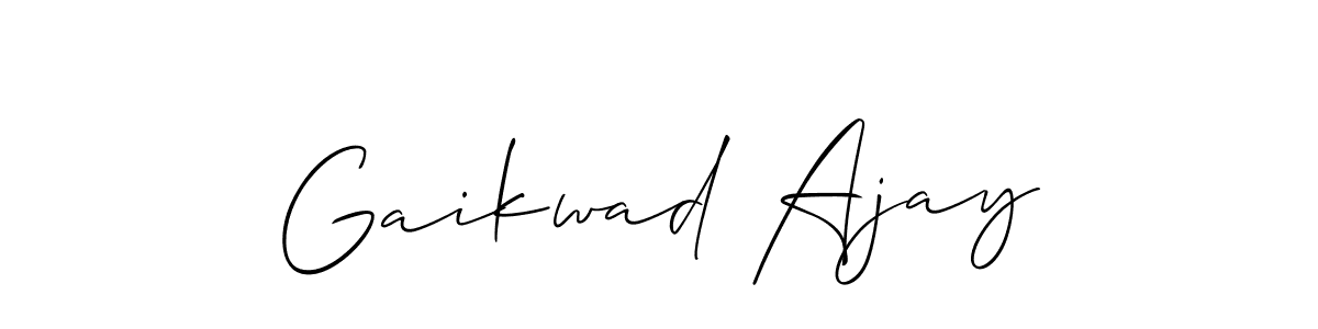 Design your own signature with our free online signature maker. With this signature software, you can create a handwritten (Allison_Script) signature for name Gaikwad Ajay. Gaikwad Ajay signature style 2 images and pictures png