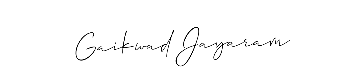 Make a beautiful signature design for name Gaikwad Jayaram. With this signature (Allison_Script) style, you can create a handwritten signature for free. Gaikwad Jayaram signature style 2 images and pictures png