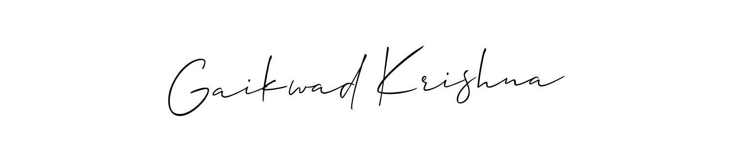 Check out images of Autograph of Gaikwad Krishna name. Actor Gaikwad Krishna Signature Style. Allison_Script is a professional sign style online. Gaikwad Krishna signature style 2 images and pictures png