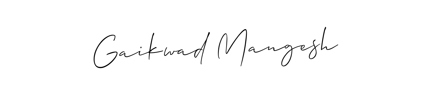 Design your own signature with our free online signature maker. With this signature software, you can create a handwritten (Allison_Script) signature for name Gaikwad Mangesh. Gaikwad Mangesh signature style 2 images and pictures png