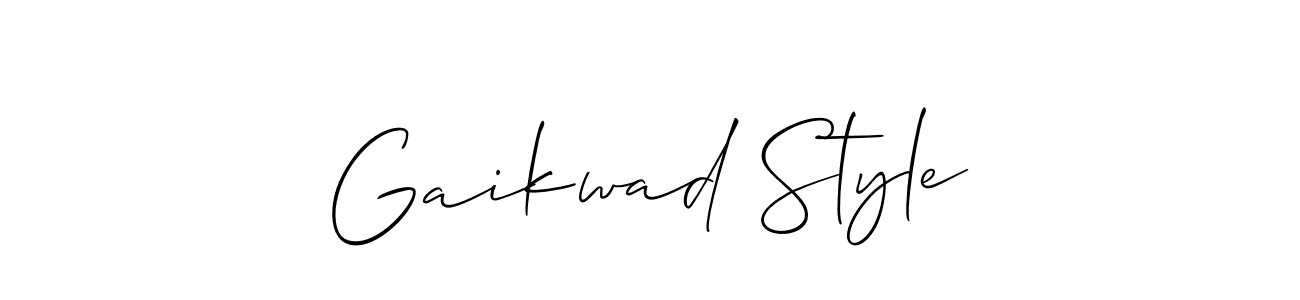 How to make Gaikwad Style signature? Allison_Script is a professional autograph style. Create handwritten signature for Gaikwad Style name. Gaikwad Style signature style 2 images and pictures png