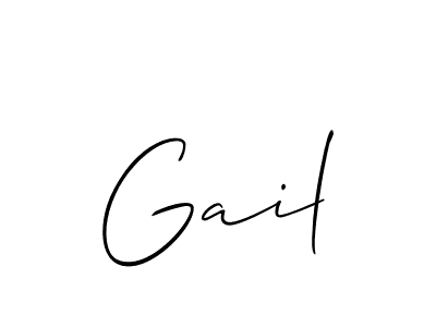 Create a beautiful signature design for name Gail. With this signature (Allison_Script) fonts, you can make a handwritten signature for free. Gail signature style 2 images and pictures png