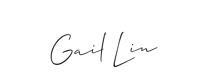 The best way (Allison_Script) to make a short signature is to pick only two or three words in your name. The name Gail Lin include a total of six letters. For converting this name. Gail Lin signature style 2 images and pictures png