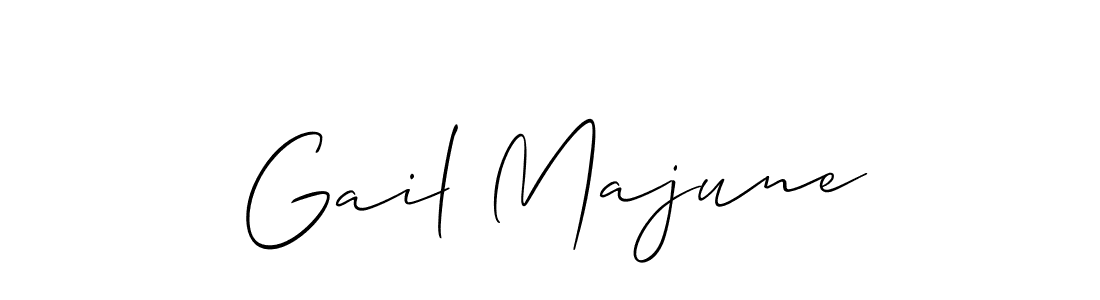 Design your own signature with our free online signature maker. With this signature software, you can create a handwritten (Allison_Script) signature for name Gail Majune. Gail Majune signature style 2 images and pictures png