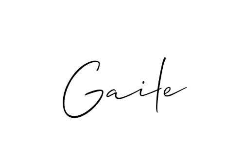 Design your own signature with our free online signature maker. With this signature software, you can create a handwritten (Allison_Script) signature for name Gaile. Gaile signature style 2 images and pictures png