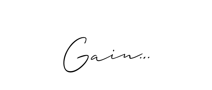 The best way (Allison_Script) to make a short signature is to pick only two or three words in your name. The name Gain… include a total of six letters. For converting this name. Gain… signature style 2 images and pictures png