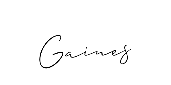 You should practise on your own different ways (Allison_Script) to write your name (Gaines) in signature. don't let someone else do it for you. Gaines signature style 2 images and pictures png