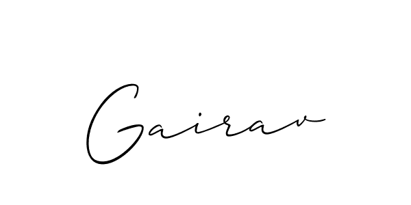 Similarly Allison_Script is the best handwritten signature design. Signature creator online .You can use it as an online autograph creator for name Gairav. Gairav signature style 2 images and pictures png