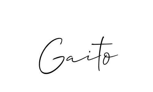 Also we have Gaito name is the best signature style. Create professional handwritten signature collection using Allison_Script autograph style. Gaito signature style 2 images and pictures png