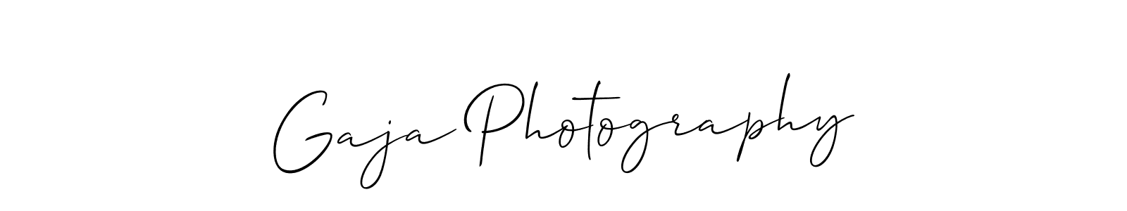 Gaja Photography stylish signature style. Best Handwritten Sign (Allison_Script) for my name. Handwritten Signature Collection Ideas for my name Gaja Photography. Gaja Photography signature style 2 images and pictures png