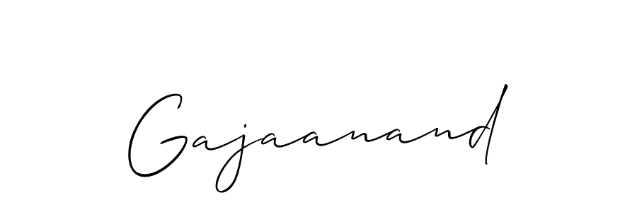 How to make Gajaanand signature? Allison_Script is a professional autograph style. Create handwritten signature for Gajaanand name. Gajaanand signature style 2 images and pictures png