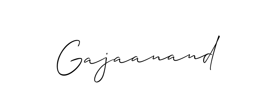 How to make Gajaanand signature? Allison_Script is a professional autograph style. Create handwritten signature for Gajaanand name. Gajaanand signature style 2 images and pictures png