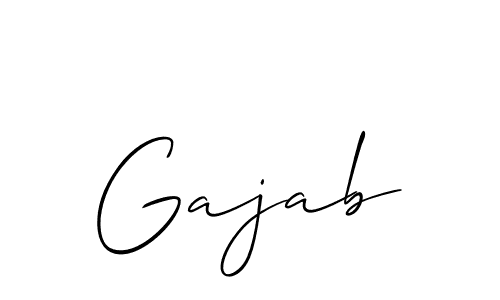 How to Draw Gajab signature style? Allison_Script is a latest design signature styles for name Gajab. Gajab signature style 2 images and pictures png