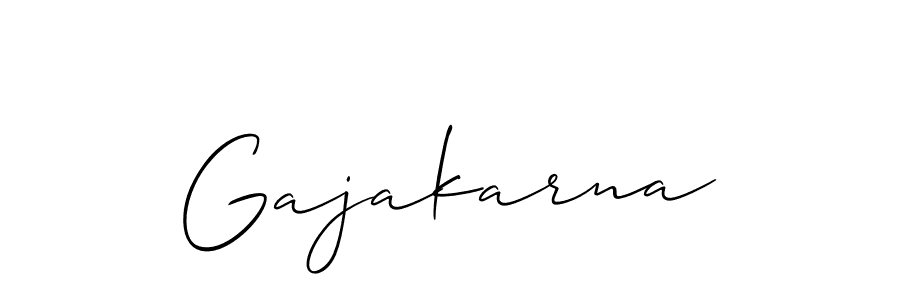 How to make Gajakarna signature? Allison_Script is a professional autograph style. Create handwritten signature for Gajakarna name. Gajakarna signature style 2 images and pictures png