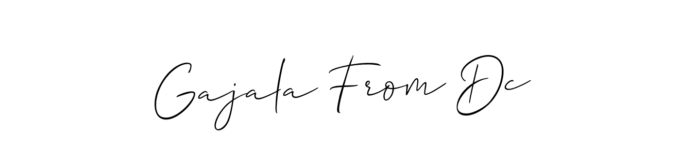Also we have Gajala From Dc name is the best signature style. Create professional handwritten signature collection using Allison_Script autograph style. Gajala From Dc signature style 2 images and pictures png