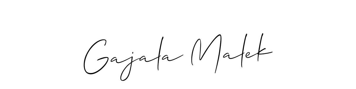 How to make Gajala Malek name signature. Use Allison_Script style for creating short signs online. This is the latest handwritten sign. Gajala Malek signature style 2 images and pictures png