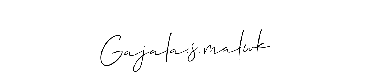 Use a signature maker to create a handwritten signature online. With this signature software, you can design (Allison_Script) your own signature for name Gajala.s.malwk. Gajala.s.malwk signature style 2 images and pictures png