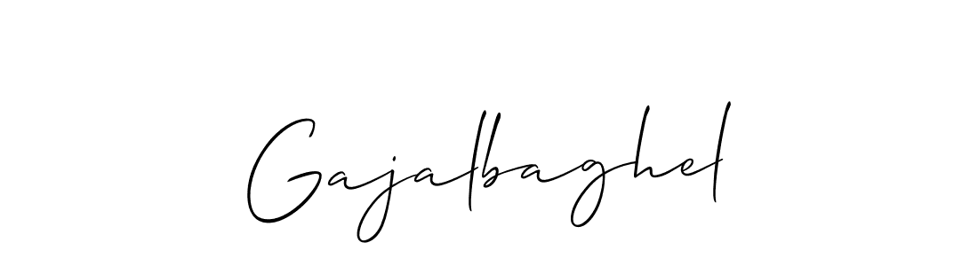 Create a beautiful signature design for name Gajalbaghel. With this signature (Allison_Script) fonts, you can make a handwritten signature for free. Gajalbaghel signature style 2 images and pictures png