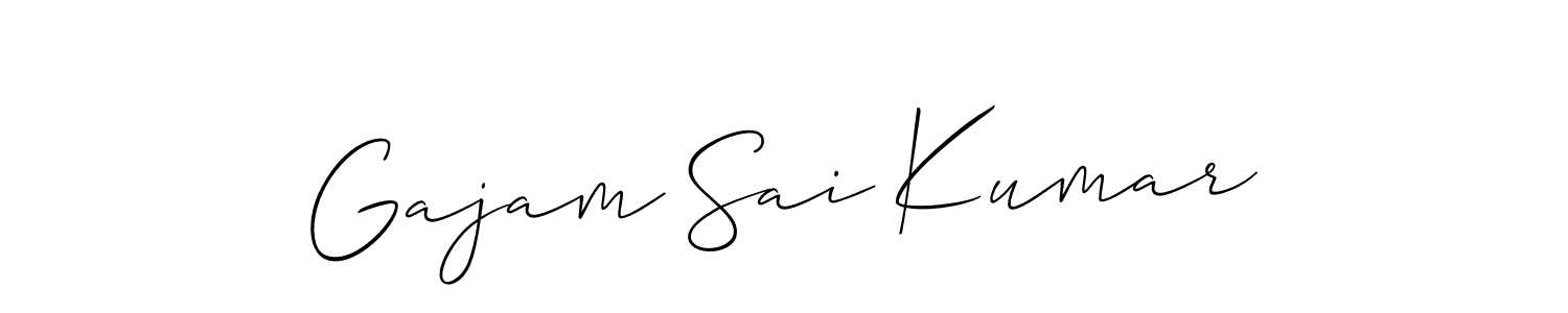 Make a short Gajam Sai Kumar signature style. Manage your documents anywhere anytime using Allison_Script. Create and add eSignatures, submit forms, share and send files easily. Gajam Sai Kumar signature style 2 images and pictures png