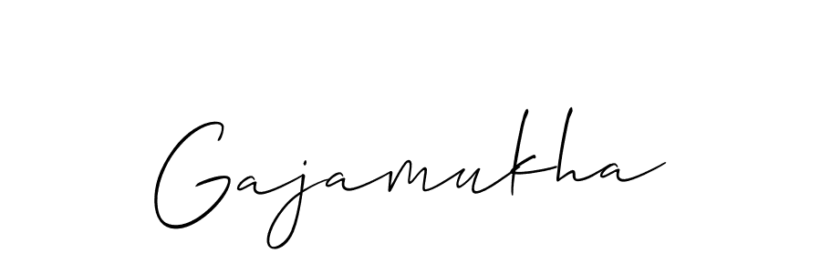 Design your own signature with our free online signature maker. With this signature software, you can create a handwritten (Allison_Script) signature for name Gajamukha. Gajamukha signature style 2 images and pictures png