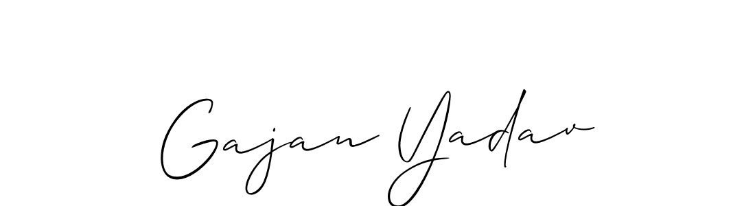 The best way (Allison_Script) to make a short signature is to pick only two or three words in your name. The name Gajan Yadav include a total of six letters. For converting this name. Gajan Yadav signature style 2 images and pictures png
