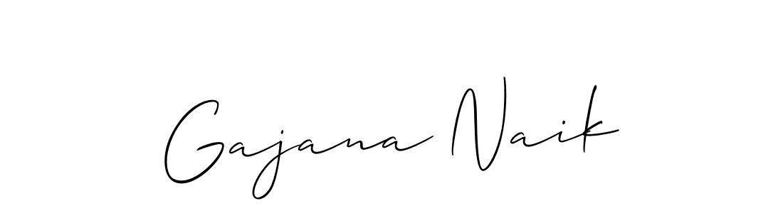 Design your own signature with our free online signature maker. With this signature software, you can create a handwritten (Allison_Script) signature for name Gajana Naik. Gajana Naik signature style 2 images and pictures png