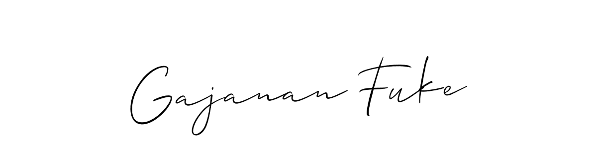 The best way (Allison_Script) to make a short signature is to pick only two or three words in your name. The name Gajanan Fuke include a total of six letters. For converting this name. Gajanan Fuke signature style 2 images and pictures png