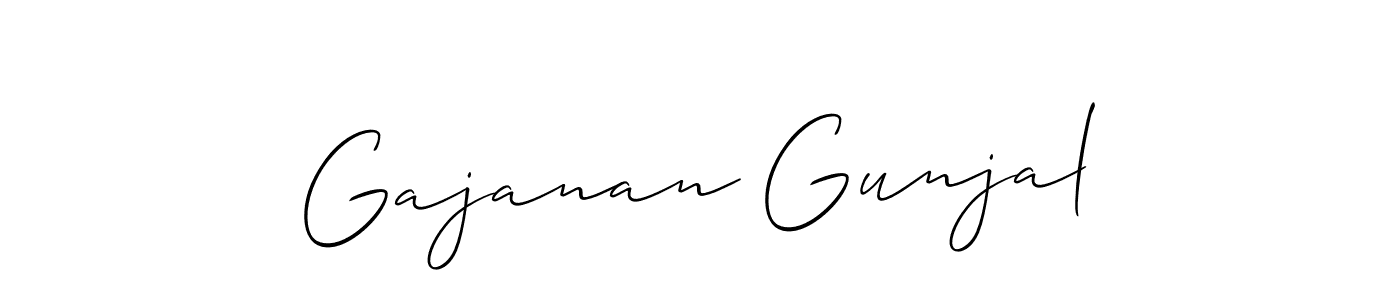 How to make Gajanan Gunjal signature? Allison_Script is a professional autograph style. Create handwritten signature for Gajanan Gunjal name. Gajanan Gunjal signature style 2 images and pictures png