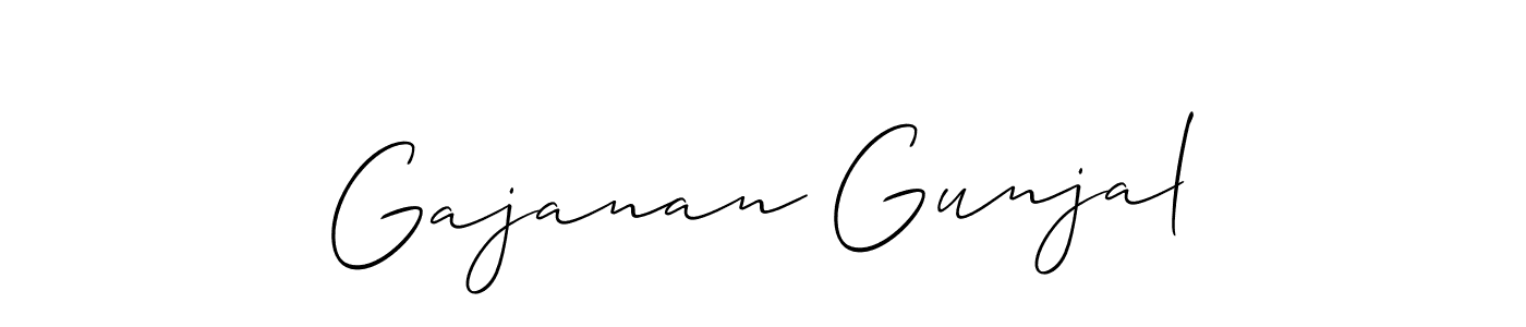 How to Draw Gajanan Gunjal signature style? Allison_Script is a latest design signature styles for name Gajanan Gunjal. Gajanan Gunjal signature style 2 images and pictures png