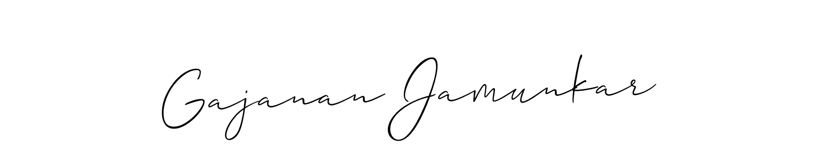 Make a beautiful signature design for name Gajanan Jamunkar. With this signature (Allison_Script) style, you can create a handwritten signature for free. Gajanan Jamunkar signature style 2 images and pictures png