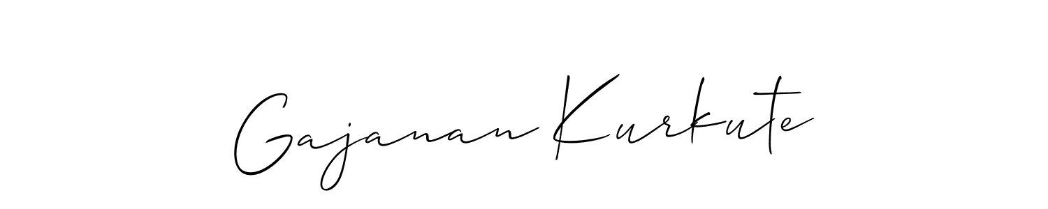 The best way (Allison_Script) to make a short signature is to pick only two or three words in your name. The name Gajanan Kurkute include a total of six letters. For converting this name. Gajanan Kurkute signature style 2 images and pictures png