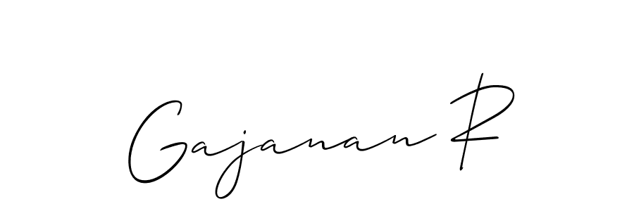 Create a beautiful signature design for name Gajanan R. With this signature (Allison_Script) fonts, you can make a handwritten signature for free. Gajanan R signature style 2 images and pictures png