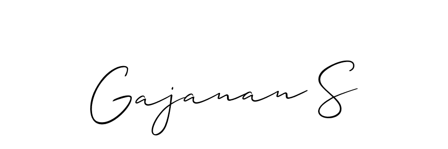 Make a beautiful signature design for name Gajanan S. With this signature (Allison_Script) style, you can create a handwritten signature for free. Gajanan S signature style 2 images and pictures png