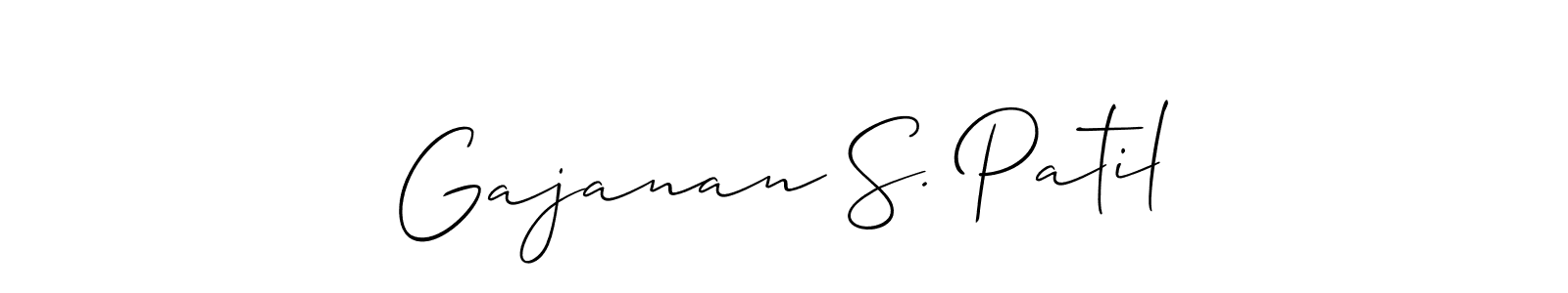 This is the best signature style for the Gajanan S. Patil name. Also you like these signature font (Allison_Script). Mix name signature. Gajanan S. Patil signature style 2 images and pictures png